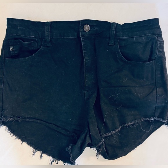 KanCan Midnight Black Jean Shorts - Picture 1 of 6